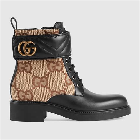 gucci leather ankle boot with double g|Gucci interlocking g leather boot.